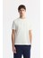 Erkek Ekru Bisiklet Yaka Baskılı Bi Stretch Interlok T-shirt A51y1044 1