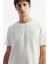 Erkek Ekru Bisiklet Yaka Baskılı Bi Stretch Interlok T-shirt A51y1044 3
