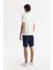 Erkek Ekru Bisiklet Yaka Baskılı Bi Stretch Interlok T-shirt A51y1044 5