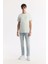 Erkek Su Yeşili Bisiklet Yaka Baskılı Bi Stretch Interlok T-shirt A51y1044 6