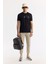 Erkek Siyah Bisiklet Yaka Baskılı Bi Stretch Interlok T-shirt A51y1044 7