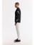 Erkek Siyah Bisiklet Yaka Baskılı Bi Stretch Interlok Sweatshirt A51y1226 4