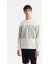 Erkek Ekru Bisiklet Yaka Baskılı Bi Stretch Interlok Sweatshirt A51y1227 1