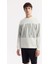 Erkek Ekru Bisiklet Yaka Baskılı Bi Stretch Interlok Sweatshirt A51y1227 7