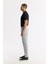 Erkek Açık Gri Slim Fit Beli Lastikli Bi Stretch Kumaş Pantolon A51y3077 2