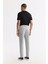 Erkek Açık Gri Slim Fit Beli Lastikli Bi Stretch Kumaş Pantolon A51y3077 3