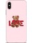 Apple iPhone x Kılıf Hd Baskılı - Love Bear 1