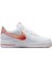 Air Force 1 '07 Jumbo Swoosh Leather Deri Erkek Spor Ayakkabı Beyaz Turuncu 2