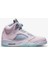 Air Jordan 5 Retro Se Leather Sneaker Hakiki Deri Bilekli Reflektörlü Günlük Spor Ayakkabı Pembe 2