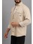 Erkek Slim Fit Dar Kalıp Likralı Kot Gömlek 4