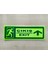 30X10 cm Fosforlu Yangın Uyarı (Acil Çıkış-Emergency Exit) Levhası (Yukarı Yön) 2