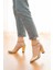 Flora Gold ( 8 cm Topuklu ) Bilekten Bantlı Topuklu Ayakkabı 4