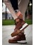 Bağcıklı Erkek Sneaker Bot Taba 1