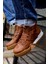 Bağcıklı Erkek Sneaker Bot Taba 4