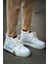 Bağcıklı Erkek Sneaker Bot Beyaz Beyaz 4