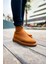 Düz Triko Erkek Sneaker Bot Taba 2