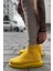 Düz Triko Erkek Sneaker Bot Sarı 2
