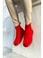 Düz Triko Erkek Sneaker Bot Kırmızı 1