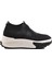 Siyah Tekstil Taşlı Kadın Sneaker 3