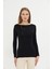 Kadın Kayık Yaka Basic Uzun Kollu Body Likralı Bluz Viskon Body 160 3