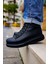 Bağcıklı Erkek Sneaker Bot Siyah 3