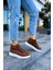 Bağcıklı Kadın Sneaker Bot Taba 3