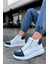 Bağcıklı Erkek Sneaker Bot Beyaz Antrasit 1