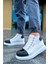 Bağcıklı Erkek Sneaker Bot Beyaz Antrasit 3