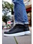 Bağcıklı Erkek Sneaker Bot Siyah 3