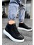 Bağcıklı Erkek Sneaker Bot Siyah 3