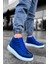Bağcıklı Erkek Sneaker Bot Mavi 1