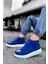 Bağcıklı Erkek Sneaker Bot Mavi 3