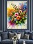 Çiçek Patlaması Sanatı Dekoratif Kanvas - Mdf Ahşap Tablo 1