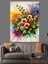 Çiçek Patlaması Sanatı Dekoratif Kanvas - Mdf Ahşap Tablo 3