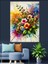 Çiçek Patlaması Sanatı Dekoratif Kanvas - Mdf Ahşap Tablo 4