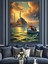 Camii ve Gün Batımı Manzarası Dekoratif Kanvas - Mdf Ahşap Tablo 2