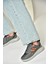 U702001504 Füme/turuncu Kumaş Spor Ayakkabı Sneakers 1