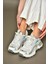S312213109 Beyaz Kalın Tabanlı Spor Ayakkabı Sneakers 2