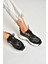 U973568209 Siyah Kalın Tabanlı Spor Ayakkabı Sneakers 3