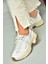 U312414209 Beyaz Kalın Tabanlı Spor Ayakkabı Sneakers 2