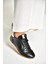 U820730409 Siyah Spor Ayakkabı Sneakers 4
