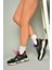 U602602502 Siyah Süet Kadın Spor Ayakkabı Sneakers 3