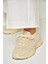 U239004004 Bej Kumaş Spor Ayakkabı Sneakers 4