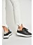 U555605603 Siyah Kalın Tabanlı Spor Ayakkabı Sneakers 1