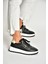 U555605603 Siyah Kalın Tabanlı Spor Ayakkabı Sneakers 2
