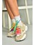 U602602502 Bej Süet Kadın Spor Ayakkabı Sneakers 5