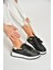 U555605603 Siyah Kalın Tabanlı Spor Ayakkabı Sneakers 5