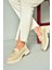 U704126509 Bej Loafer Makosen Kadın Ayakkabı 2
