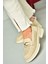 U704126509 Bej Loafer Makosen Kadın Ayakkabı 4