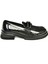U704126508 Siyah Rugan Loafer Makosen Kadın Ayakkabı 5